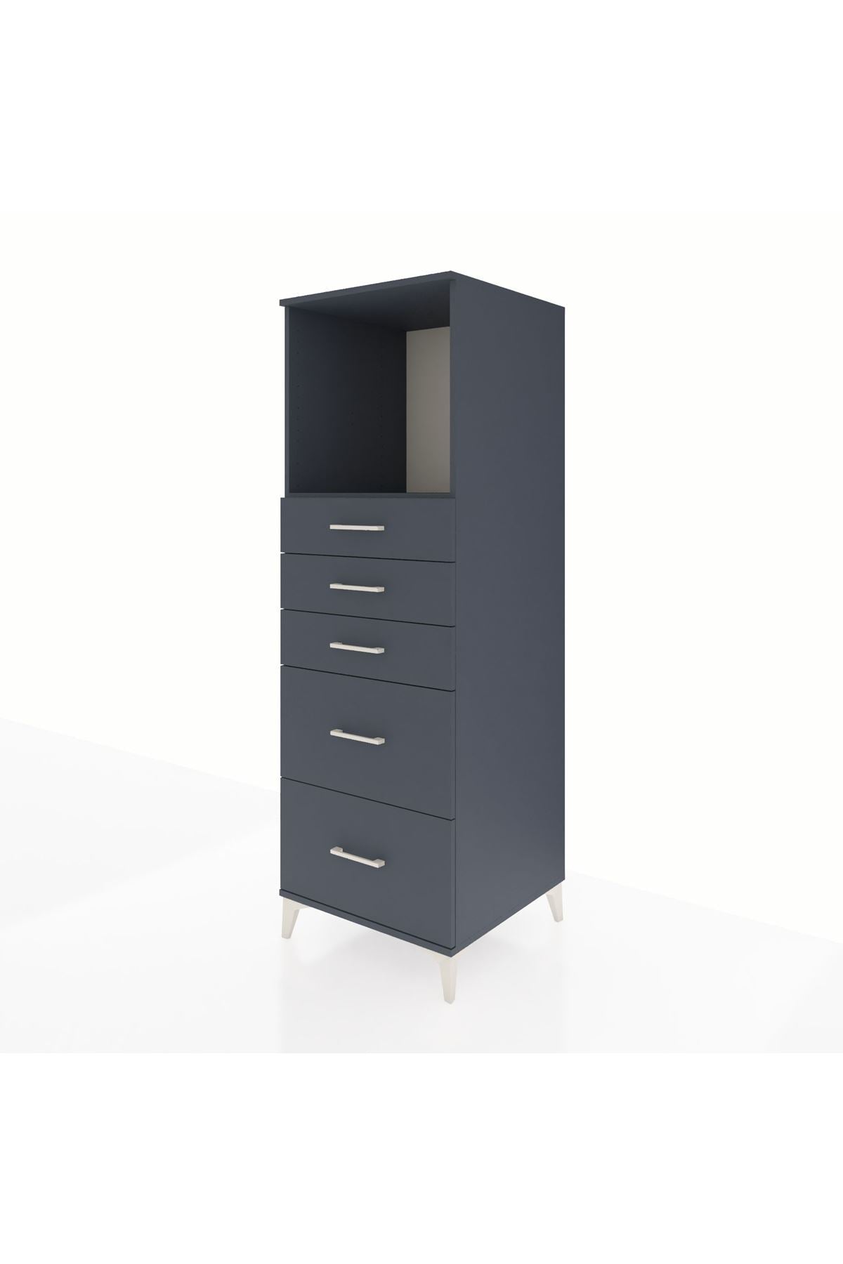 Kronos Dolap Tek Raflı 5 Çekmeceli 60x59x182 - S89M046V5C