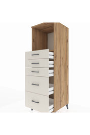 Kronos Dolap Tek Raflı 5 Çekmeceli 60x59x182 - S89M046V7C