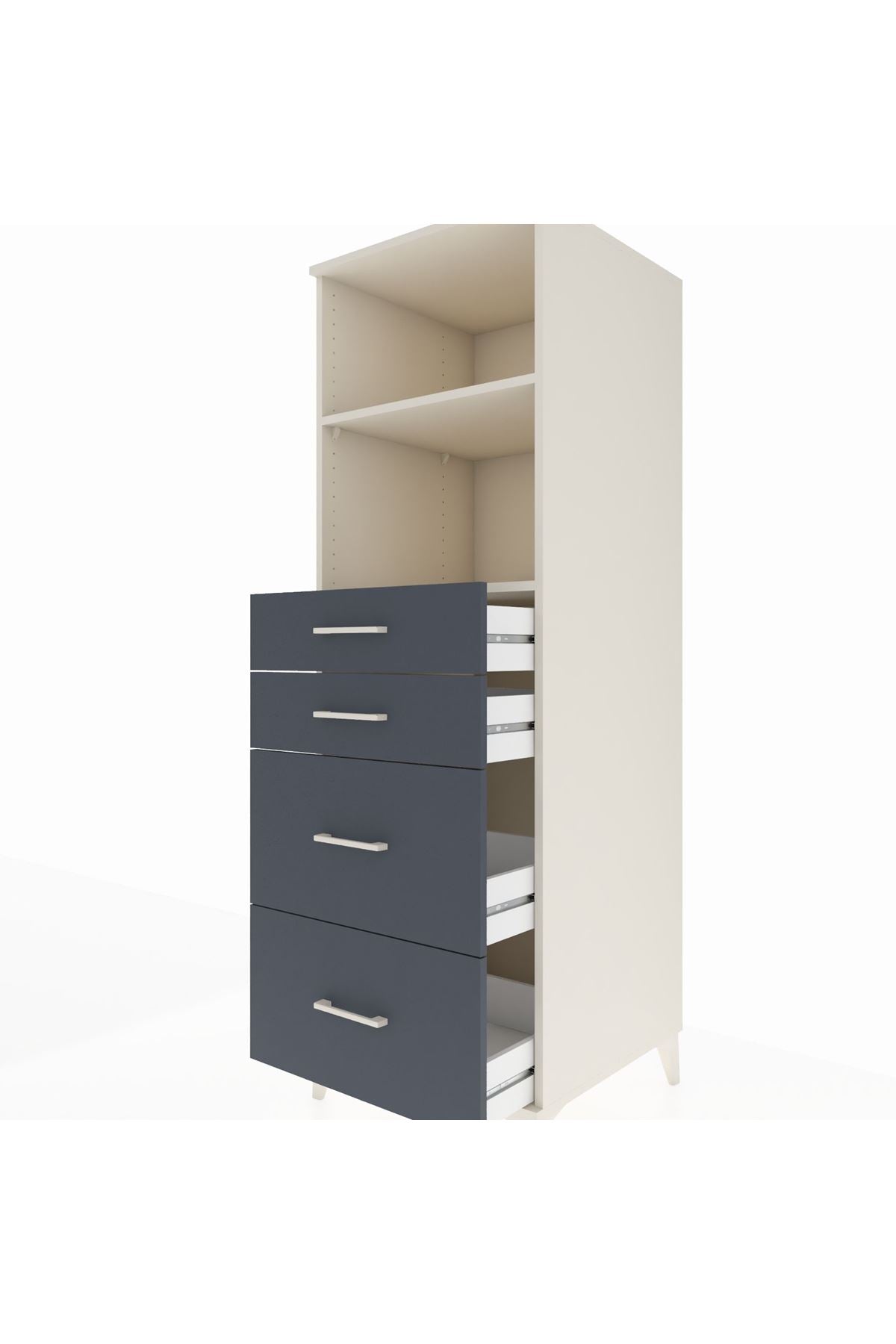 Kronos Dolap 2 Raflı 4 Çekmeceli 60x59x182 - S89M047V2C