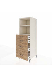 Kronos Dolap 2 Raflı 4 Çekmeceli 60x59x182 - S89M047V3C