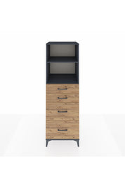 Kronos Dolap 2 Raflı 4 Çekmeceli 60x59x182 - S89M047V6C