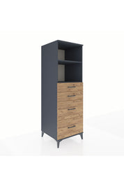 Kronos Dolap 2 Raflı 4 Çekmeceli 60x59x182 - S89M047V6C