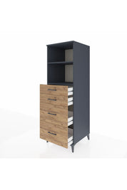 Kronos Dolap 2 Raflı 4 Çekmeceli 60x59x182 - S89M047V6C