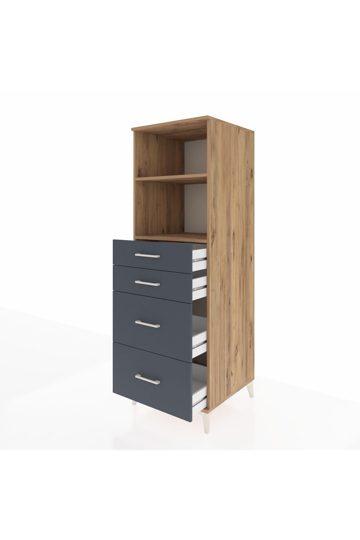 Kronos Dolap 2 Raflı 4 Çekmeceli 60x59x182 - S89M047V8C