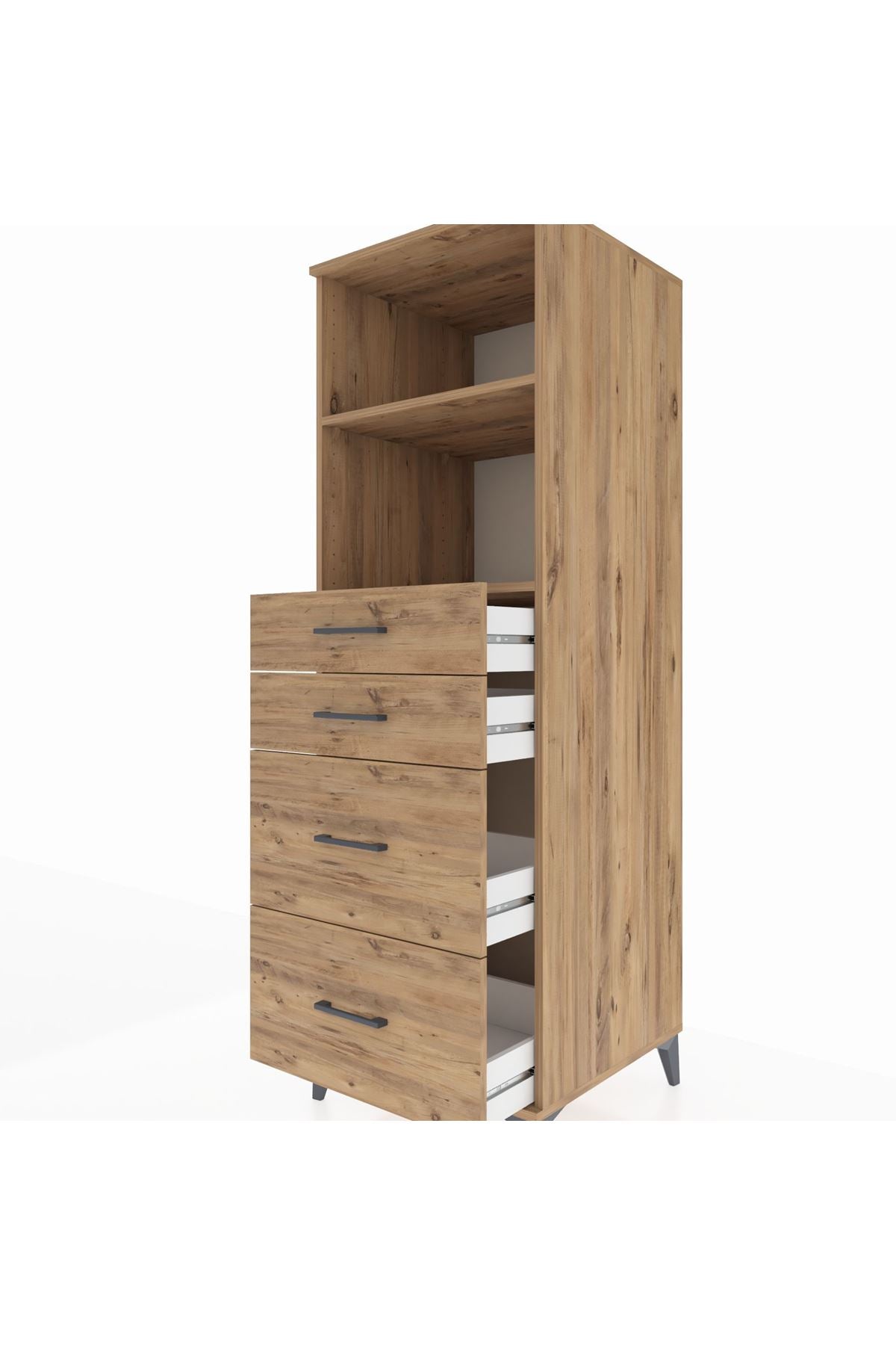 Kronos Dolap 2 Raflı 4 Çekmeceli 60x59x182 - S89M047V9C
