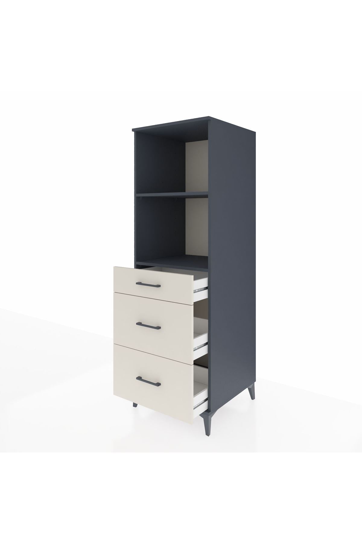 Kronos Dolap 2 Raflı 3 Çekmeceli 60x59x182 - S89M048V4C