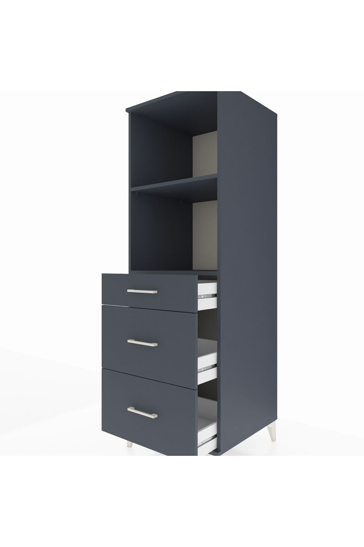 Kronos Dolap 2 Raflı 3 Çekmeceli 60x59x182 - S89M048V5C