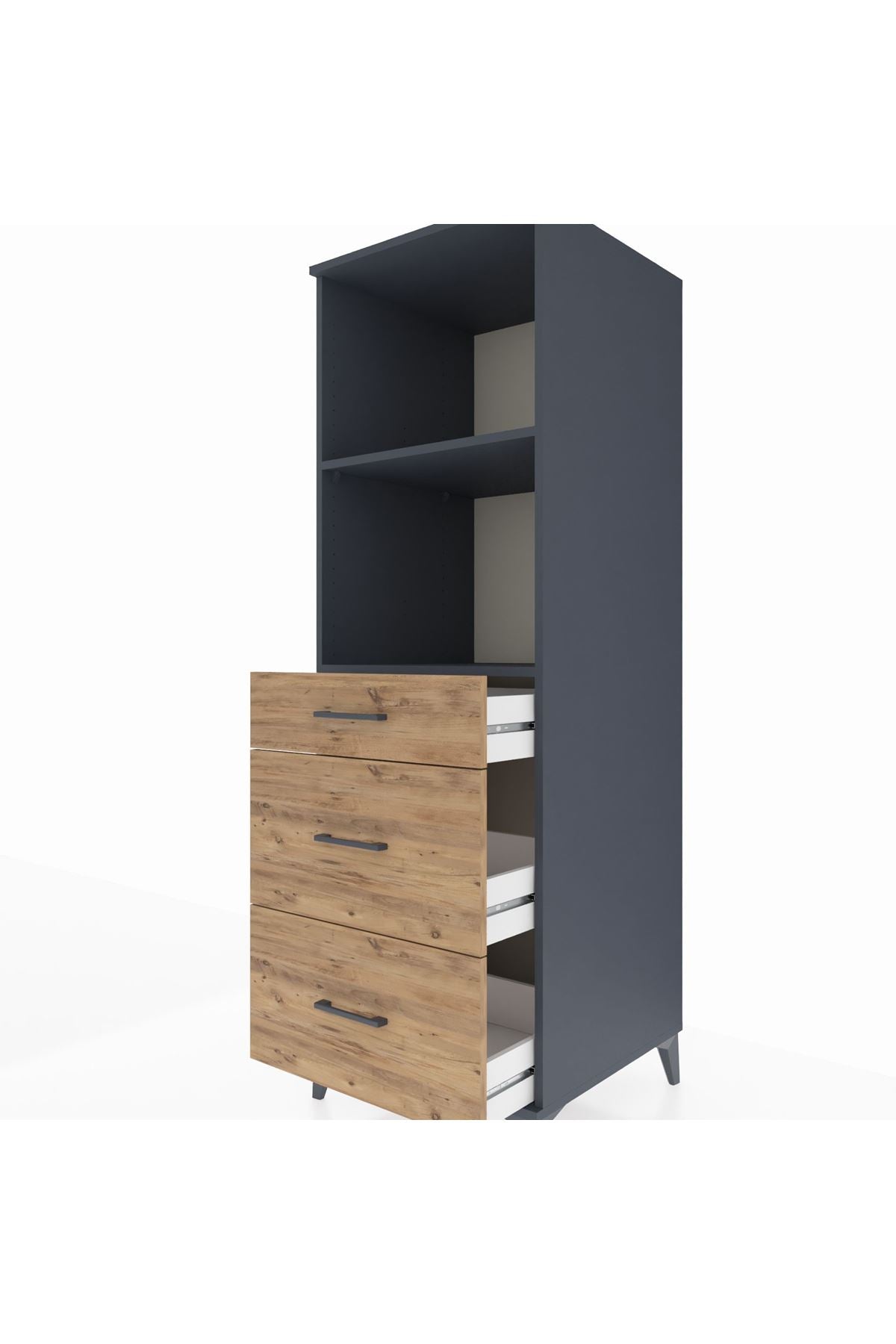 Kronos Dolap 2 Raflı 3 Çekmeceli 60x59x182 - S89M048V6C