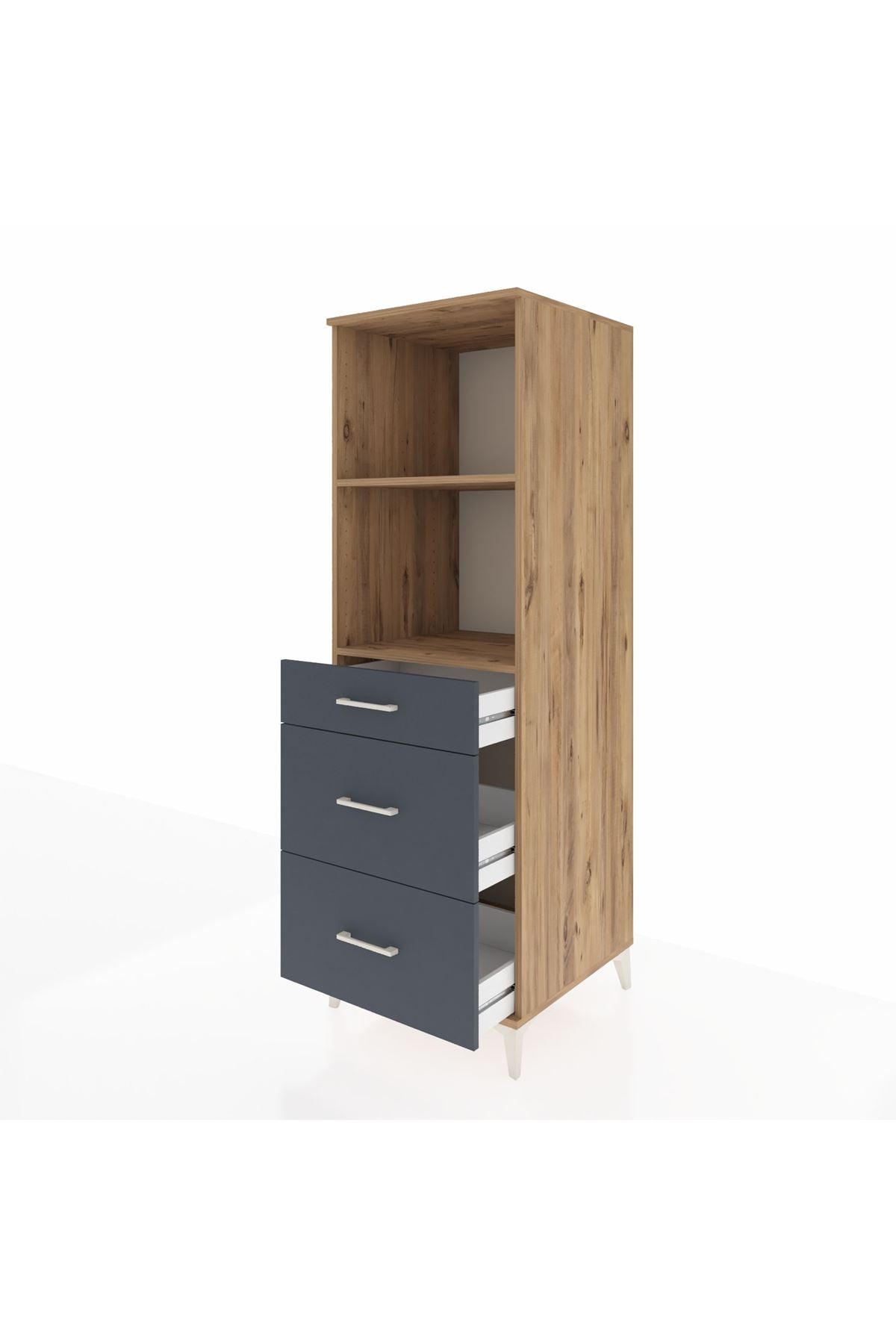 Kronos Dolap 2 Raflı 3 Çekmeceli 60x59x182 - S89M048V8C