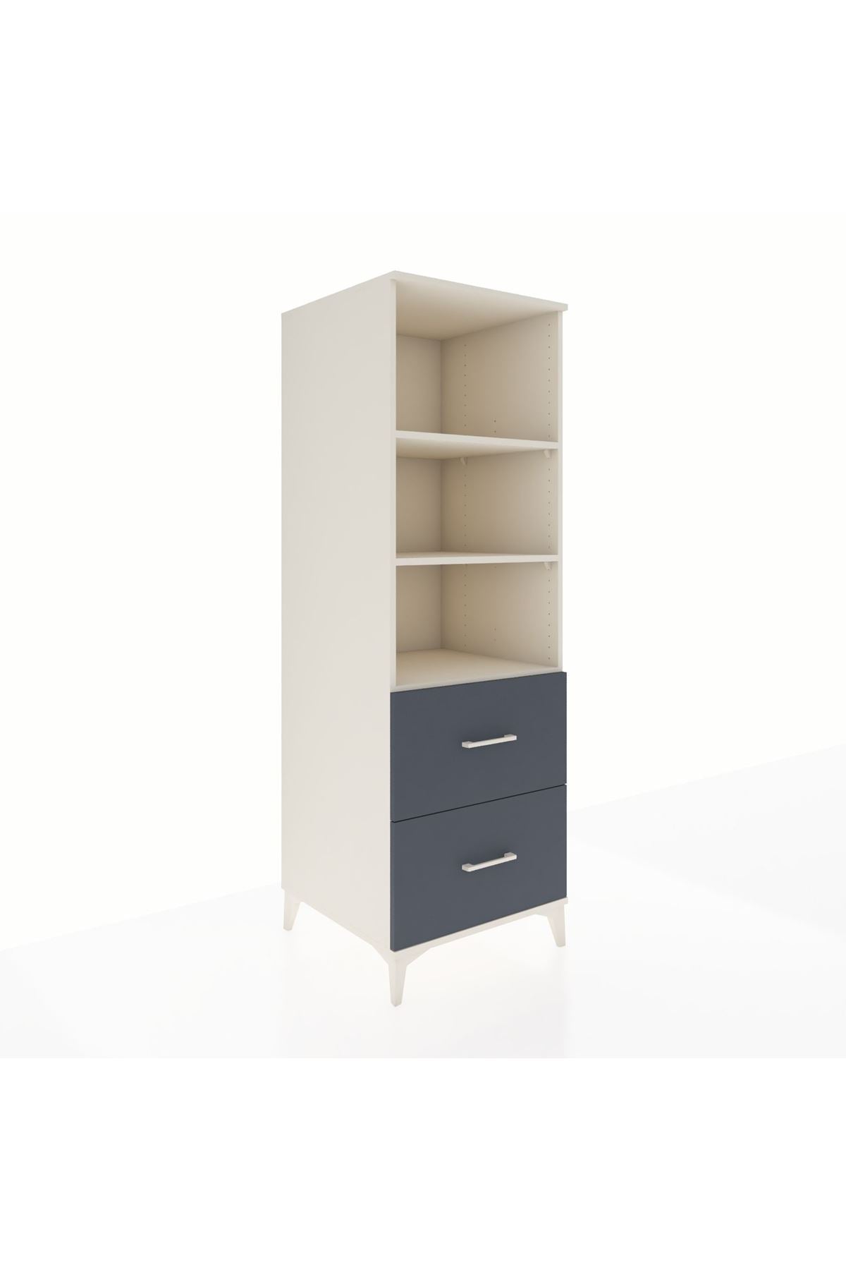 Kronos Dolap 3 Raflı 2 Çekmeceli 60x59x182 - S89M049V2C