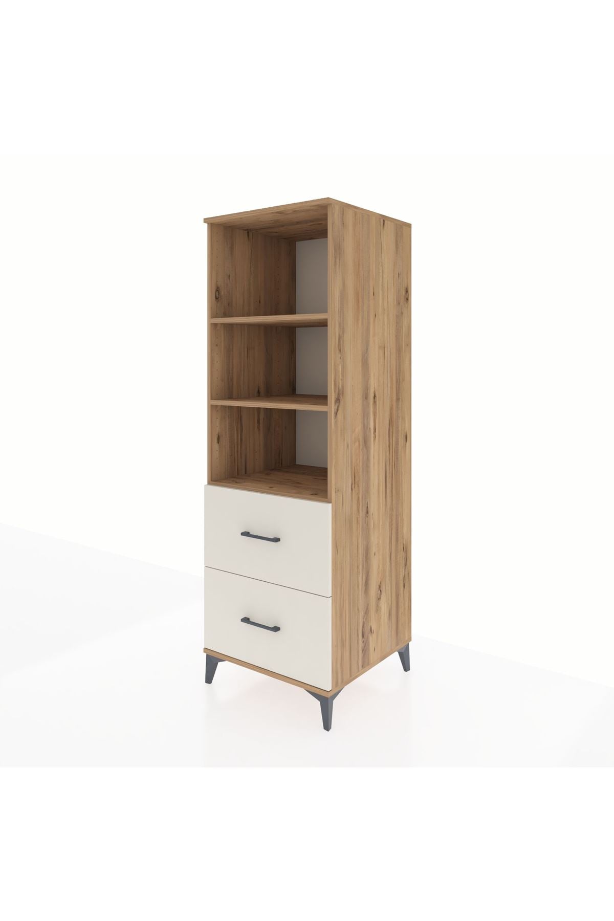 Kronos Dolap 3 Raflı 2 Çekmeceli 60x59x182 - S89M049V7C