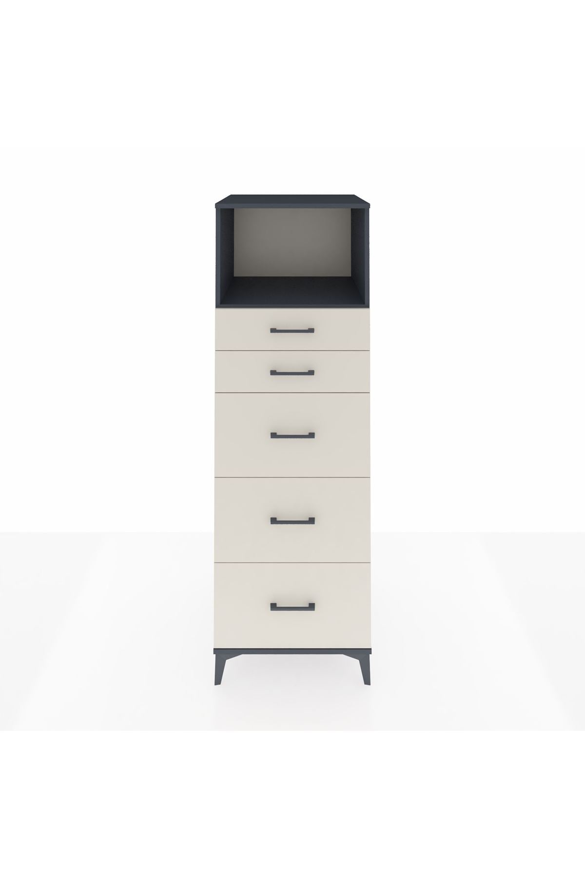 Kronos Dolap Tek Raflı 5 Çekmeceli 60x59x182 - S89M050V4C
