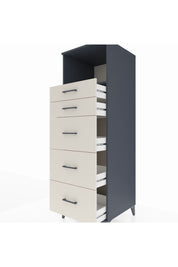 Kronos Dolap Tek Raflı 5 Çekmeceli 60x59x182 - S89M050V4C