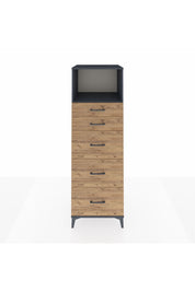 Kronos Dolap Tek Raflı 5 Çekmeceli 60x59x182 - S89M050V6C