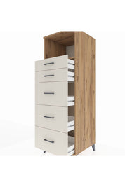 Kronos Dolap Tek Raflı 5 Çekmeceli 60x59x182 - S89M050V7C