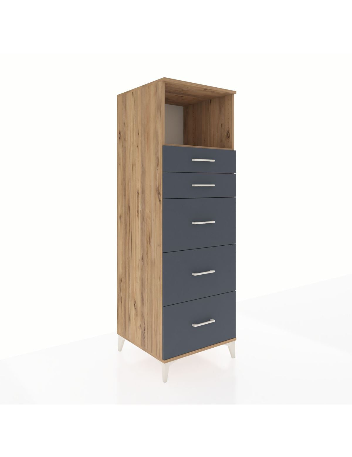 Kronos Dolap Tek Raflı 5 Çekmeceli 60x59x182 - S89M050V8C