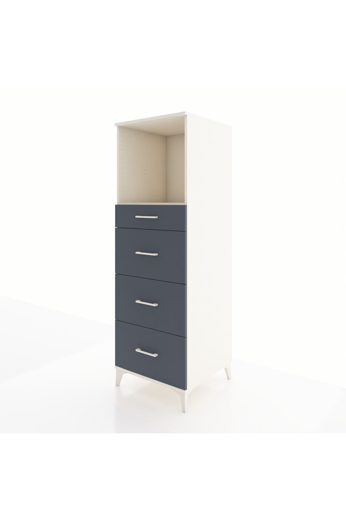 Kronos Dolap Tek Raflı 4 Çekmeceli 60x59x182 - S89M051V2C