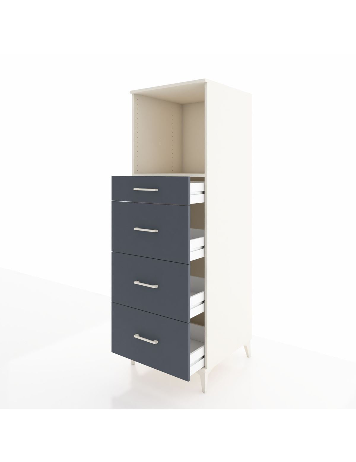 Kronos Dolap Tek Raflı 4 Çekmeceli 60x59x182 - S89M051V2C