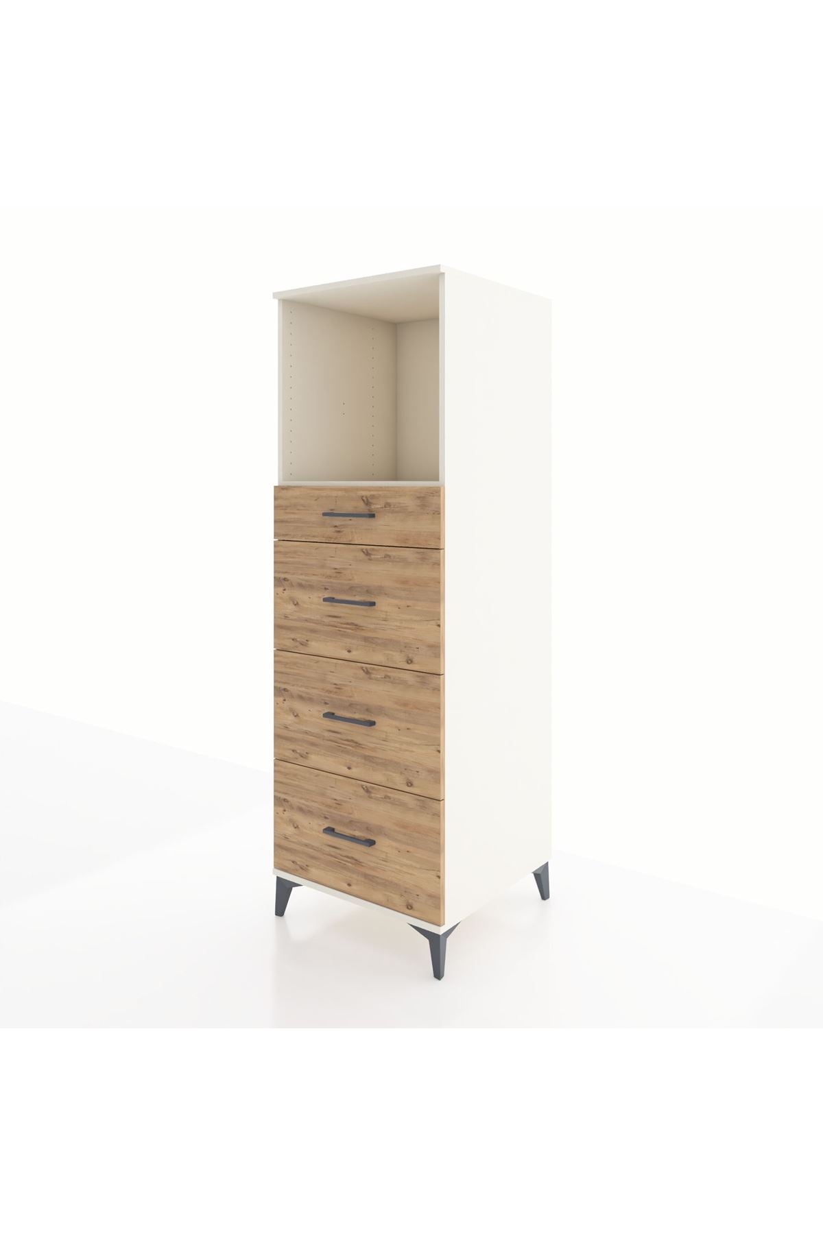 Kronos Dolap Tek Raflı 4 Çekmeceli 60x59x182 - S89M051V3C