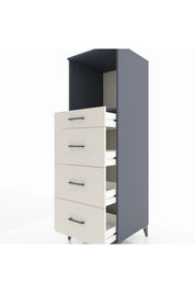 Kronos Dolap Tek Raflı 4 Çekmeceli 60x59x182 - S89M051V4C