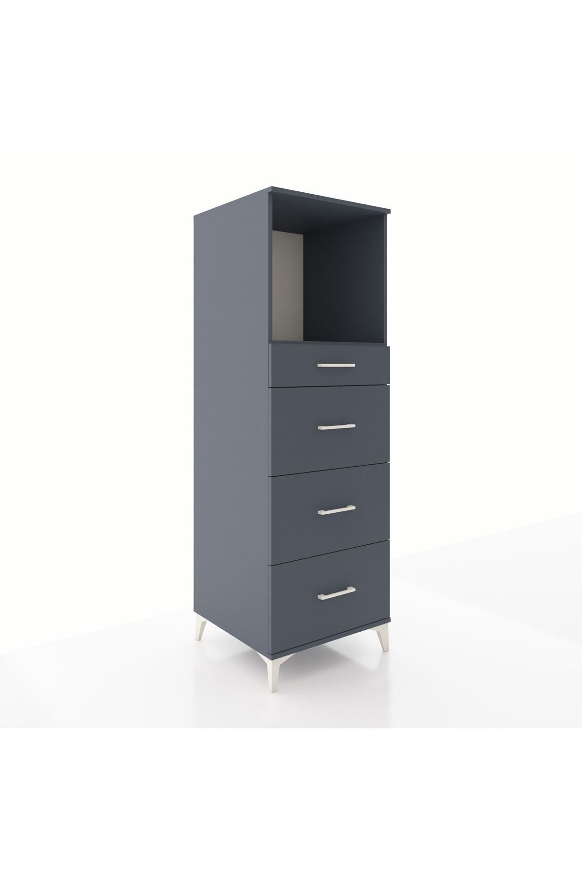 Kronos Dolap Tek Raflı 4 Çekmeceli 60x59x182 - S89M051V5C