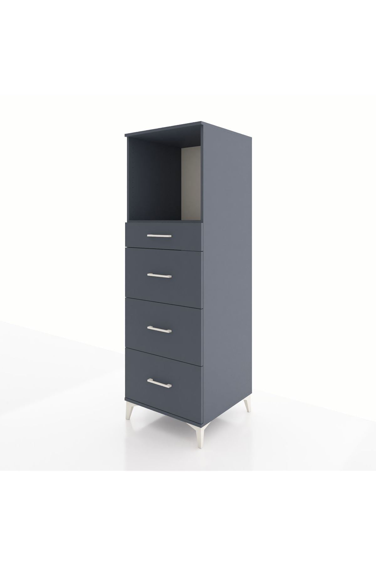 Kronos Dolap Tek Raflı 4 Çekmeceli 60x59x182 - S89M051V5C