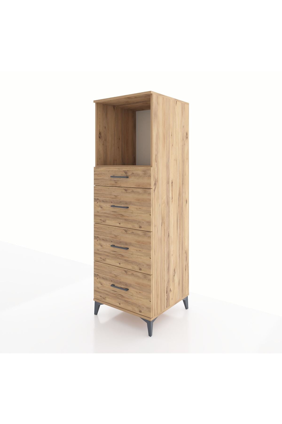 Kronos Dolap Tek Raflı 4 Çekmeceli 60x59x182 - S89M051V9C