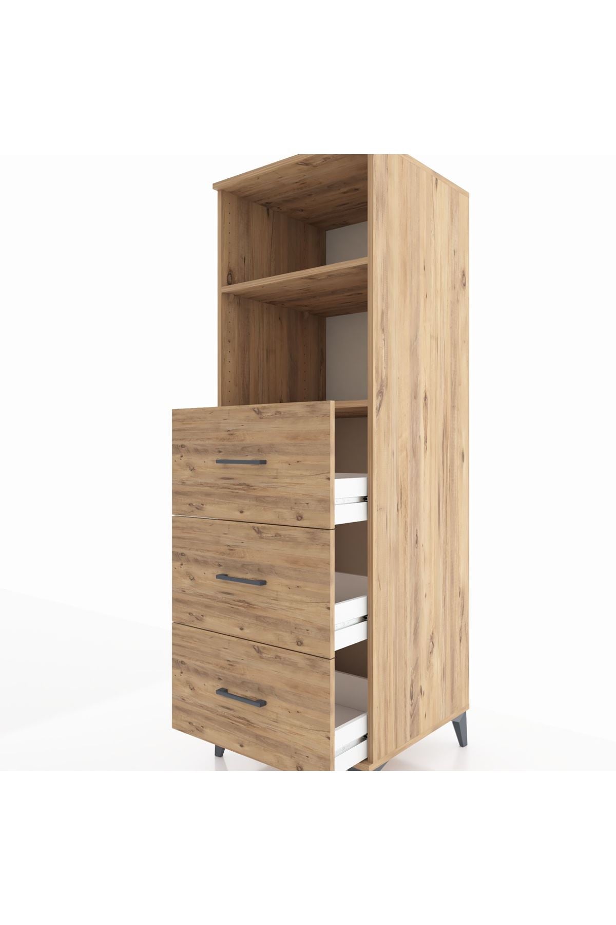 Kronos Dolap 2 Raflı 3 Çekmeceli 60x59x182 - S89M052V9C