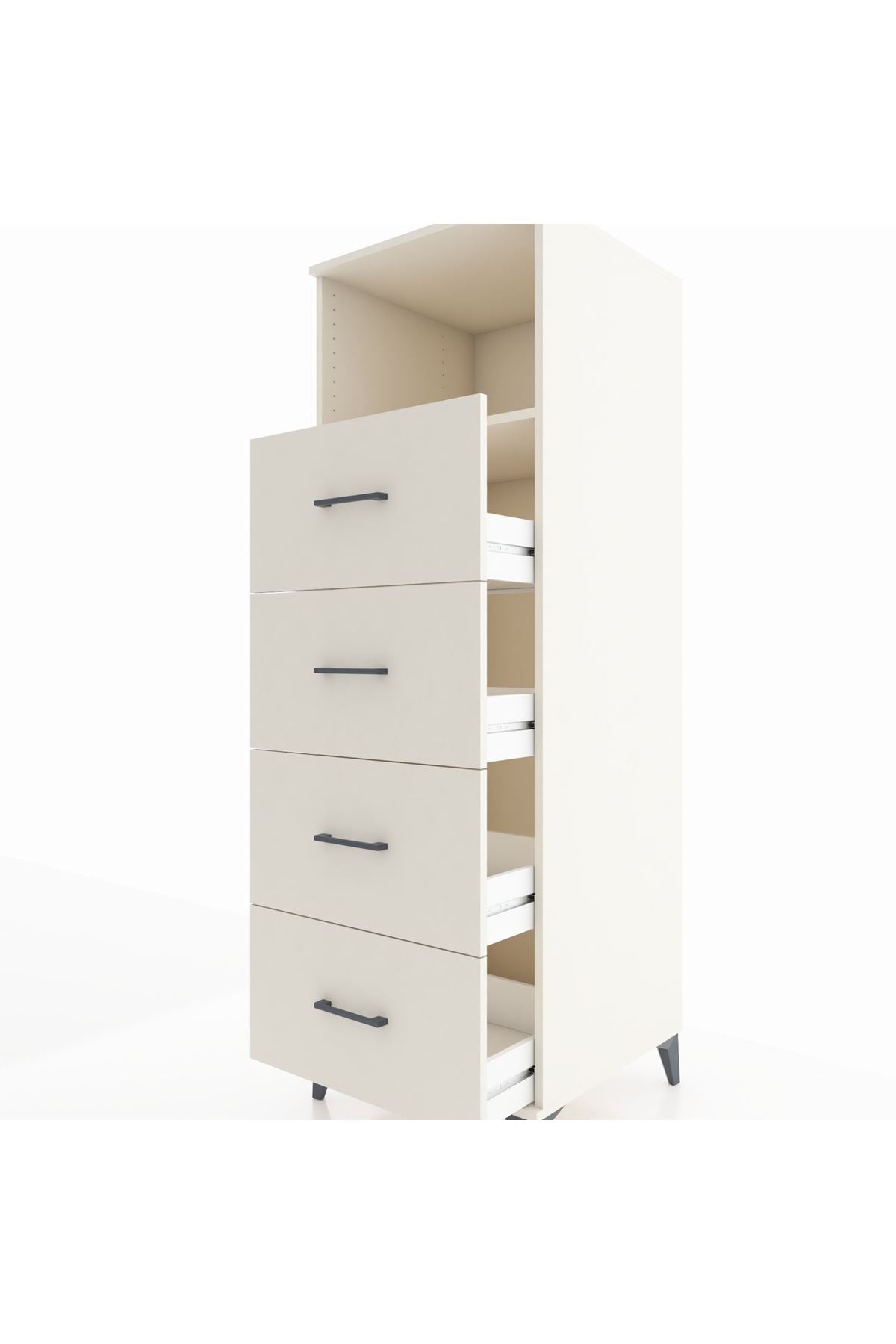 Kronos Dolap Tek Raflı 4 Çekmeceli 60x59x182 - S89M053V1C