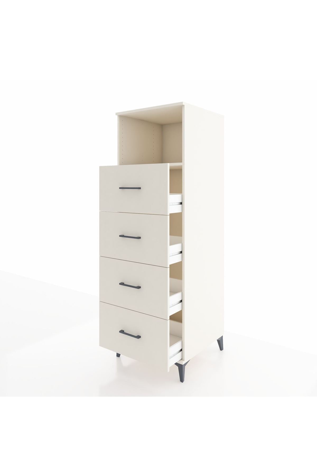 Kronos Dolap Tek Raflı 4 Çekmeceli 60x59x182 - S89M053V1C