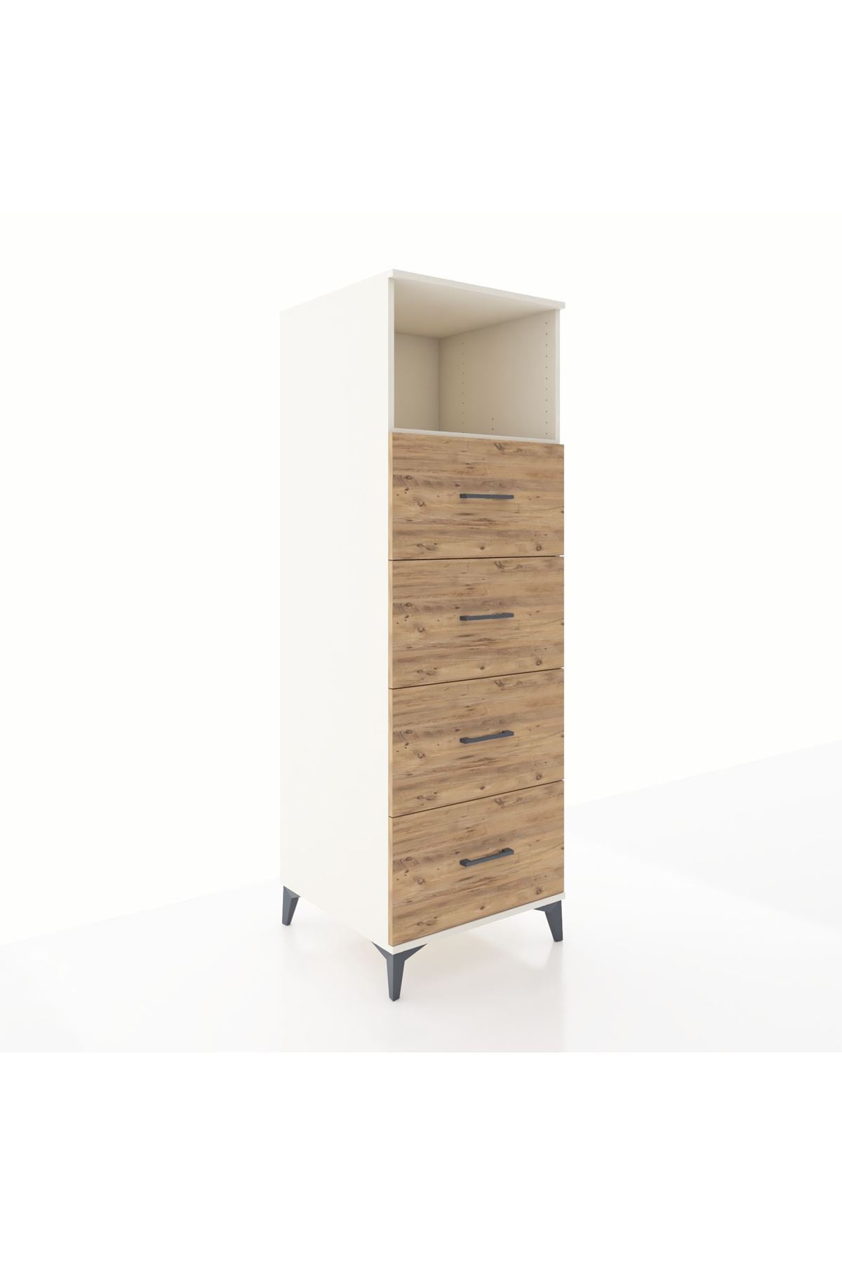 Kronos Dolap Tek Raflı 4 Çekmeceli 60x59x182 - S89M053V3C
