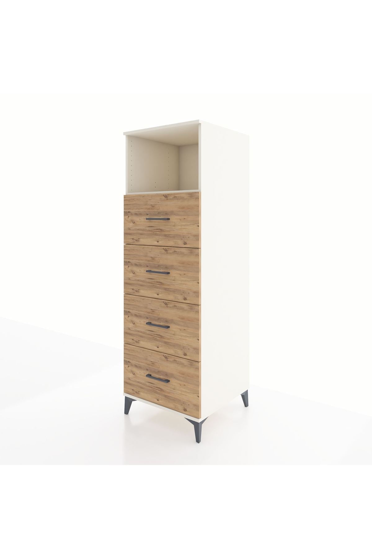 Kronos Dolap Tek Raflı 4 Çekmeceli 60x59x182 - S89M053V3C