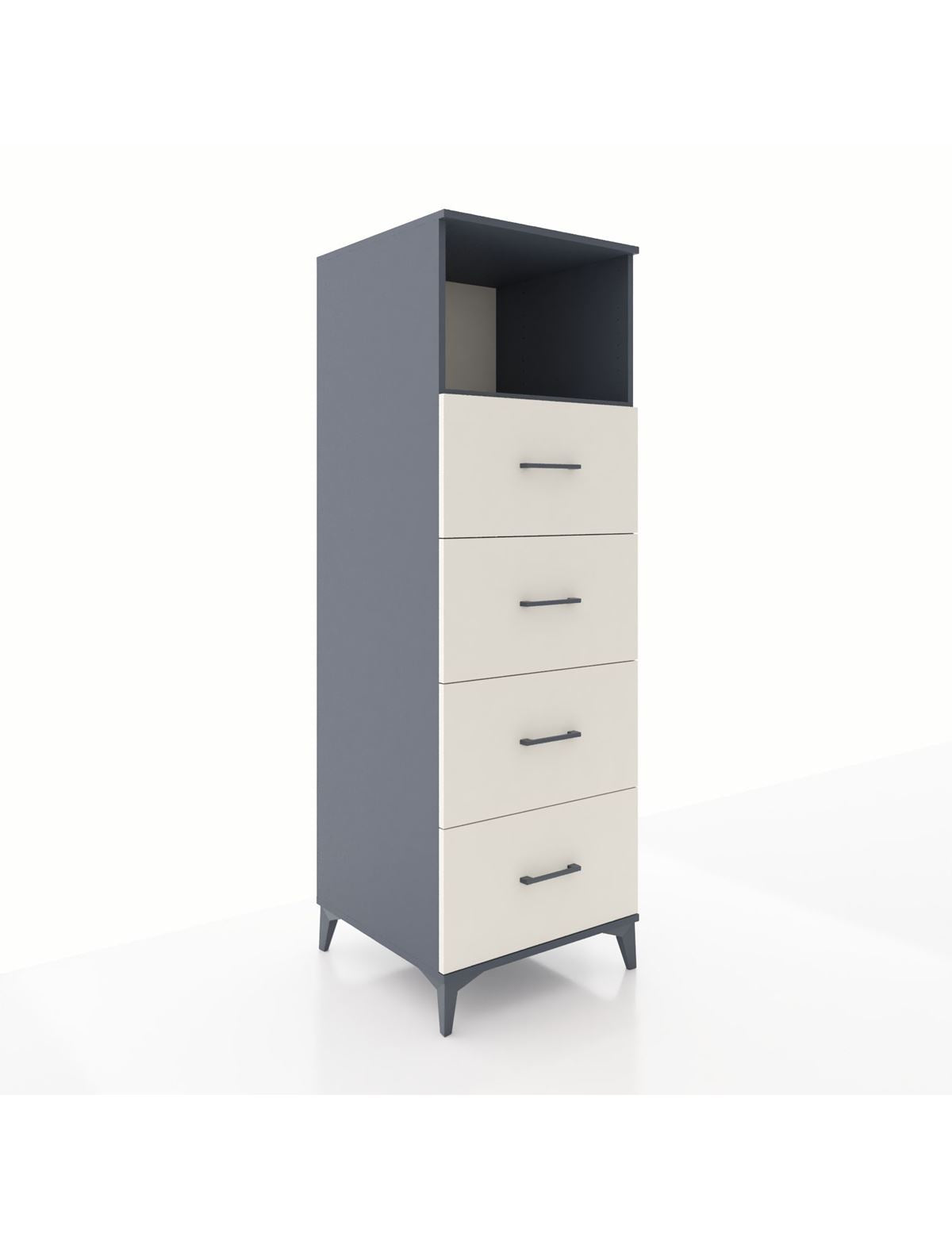 Kronos Dolap Tek Raflı 4 Çekmeceli 60x59x182 - S89M053V4C