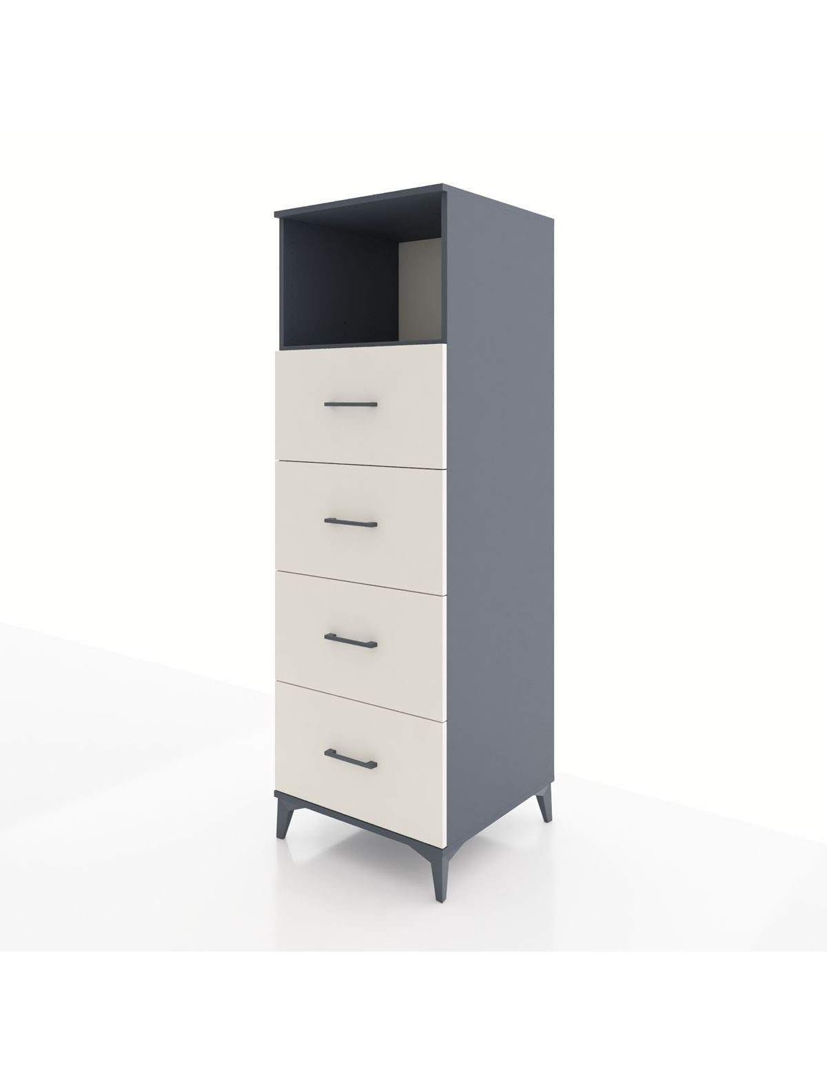 Kronos Dolap Tek Raflı 4 Çekmeceli 60x59x182 - S89M053V4C
