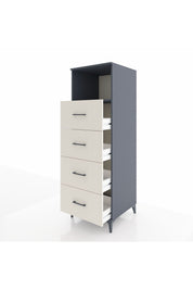 Kronos Dolap Tek Raflı 4 Çekmeceli 60x59x182 - S89M053V4C