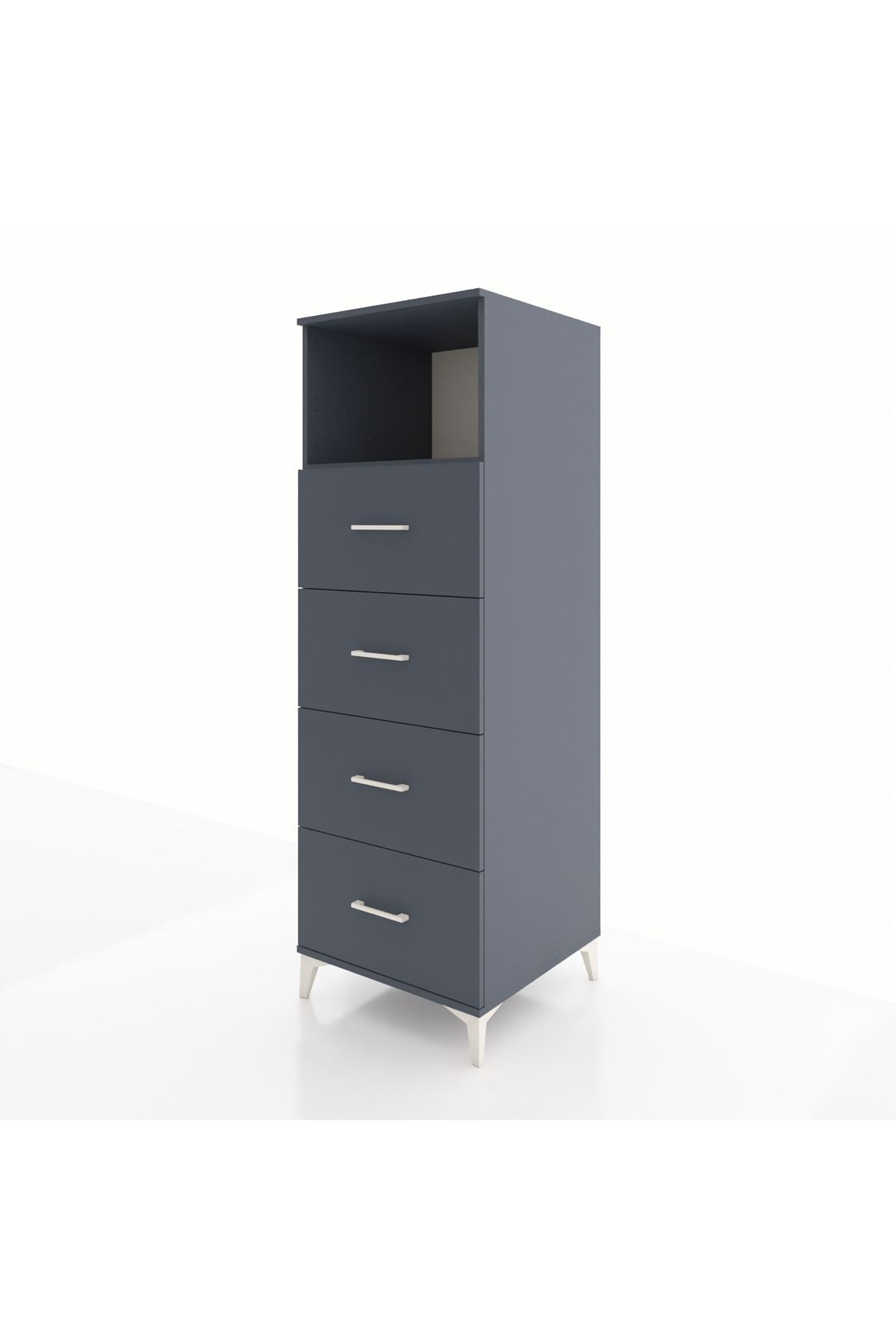 Kronos Dolap Tek Raflı 4 Çekmeceli 60x59x182 - S89M053V5C
