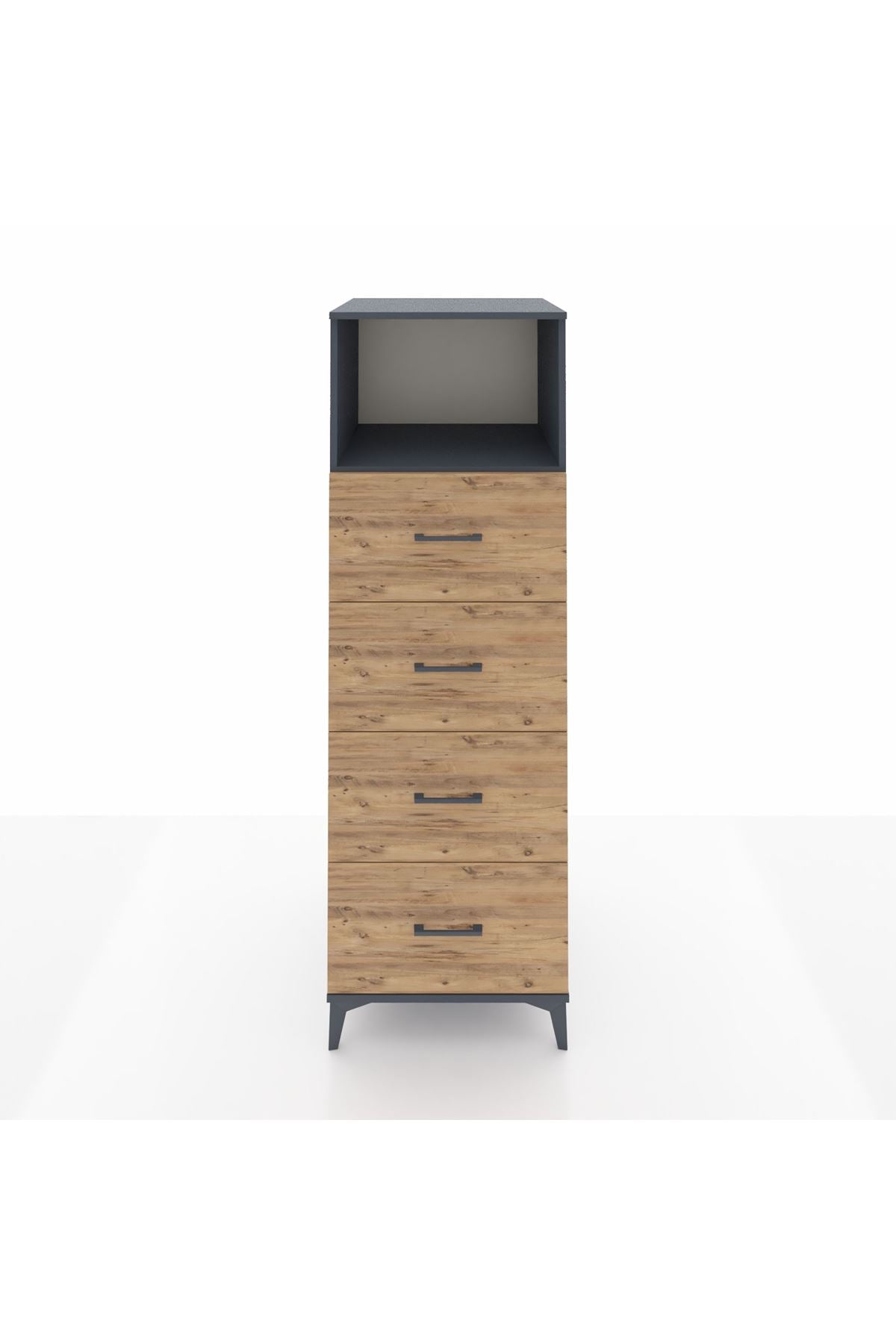 Kronos Dolap Tek Raflı 4 Çekmeceli 60x59x182 - S89M053V6C
