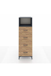 Kronos Dolap Tek Raflı 4 Çekmeceli 60x59x182 - S89M053V6C