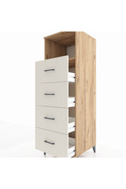 Kronos Dolap Tek Raflı 4 Çekmeceli 60x59x182 - S89M053V7C