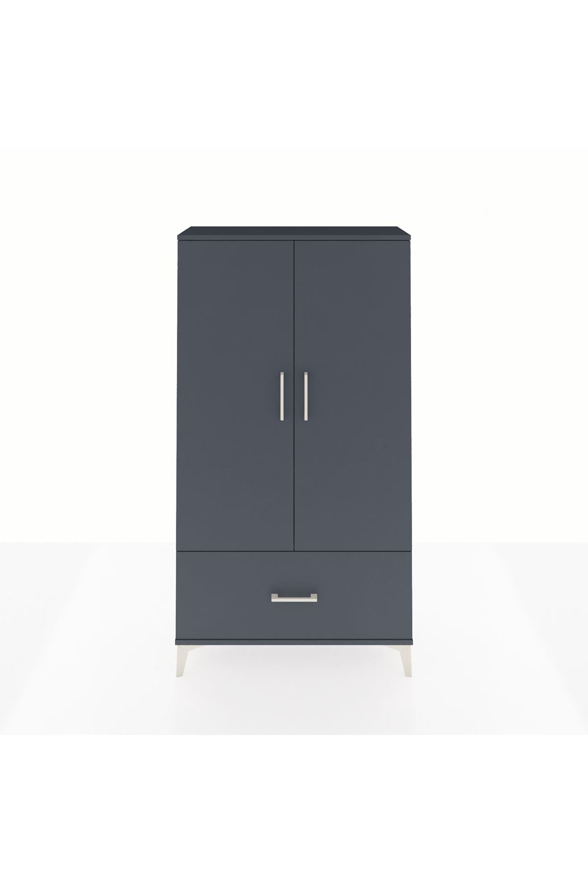 Arges Dolap 3 Raflı Tek Çekmeceli 2 Kapaklı 88x30x163 - S21M001V5A