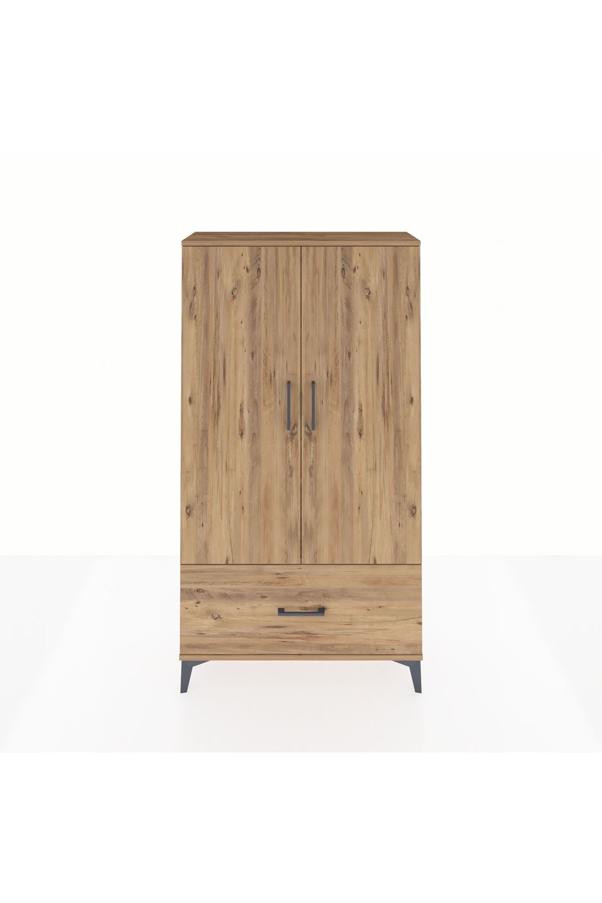 Arges Dolap 3 Raflı Tek Çekmeceli 2 Kapaklı 88x30x163 - S21M001V9A
