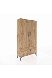 Arges Dolap 3 Raflı Tek Çekmeceli 2 Kapaklı 88x30x163 - S21M001V9A