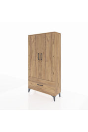 Arges Dolap 3 Raflı Tek Çekmeceli 2 Kapaklı 88x30x163 - S21M001V9A