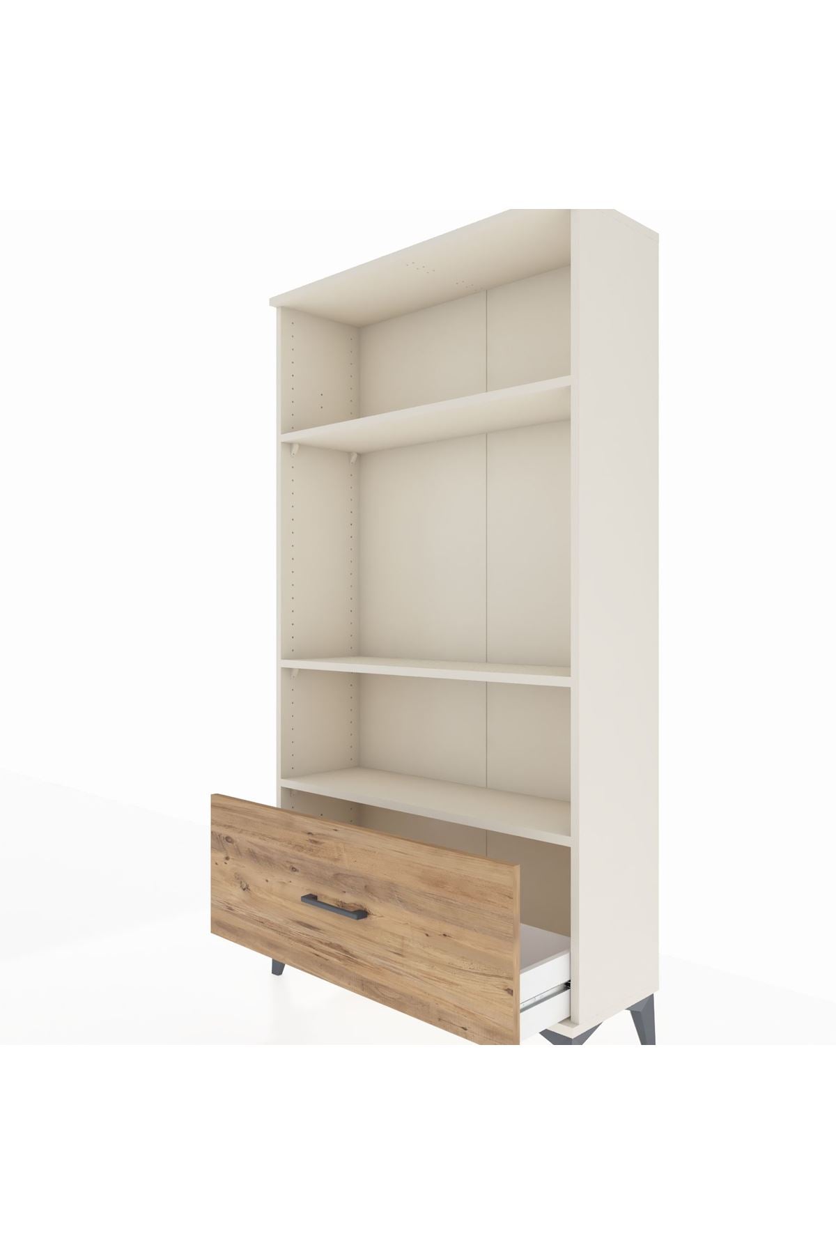 Arges Dolap 3 Raflı Tek Çekmeceli 88x30x163 - S21M002V3A