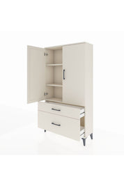 Arges Dolap 3 Raflı 2 Çekmeceli 2 Kapaklı 88x30x163 - S21M003V1A