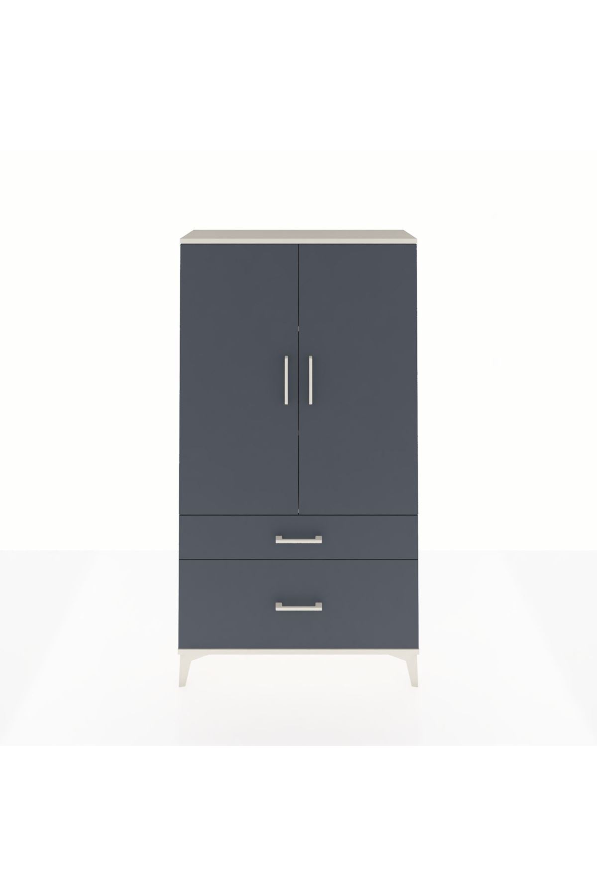Arges Dolap 3 Raflı 2 Çekmeceli 2 Kapaklı 88x30x163 - S21M003V2A