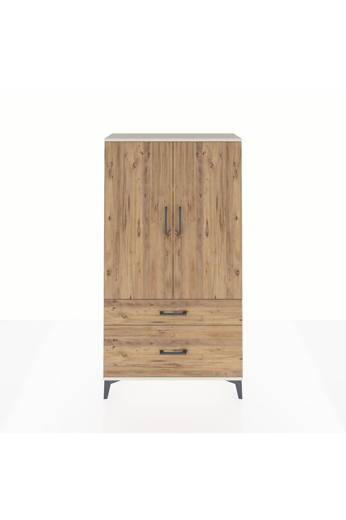 Arges Dolap 3 Raflı 2 Çekmeceli 2 Kapaklı 88x30x163 - S21M003V3A