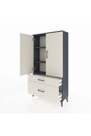 Arges Dolap 3 Raflı 2 Çekmeceli 2 Kapaklı 88x30x163 - S21M003V4A