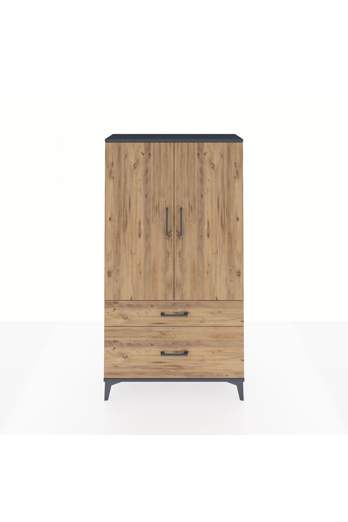 Arges Dolap 3 Raflı 2 Çekmeceli 2 Kapaklı 88x30x163 - S21M003V6A