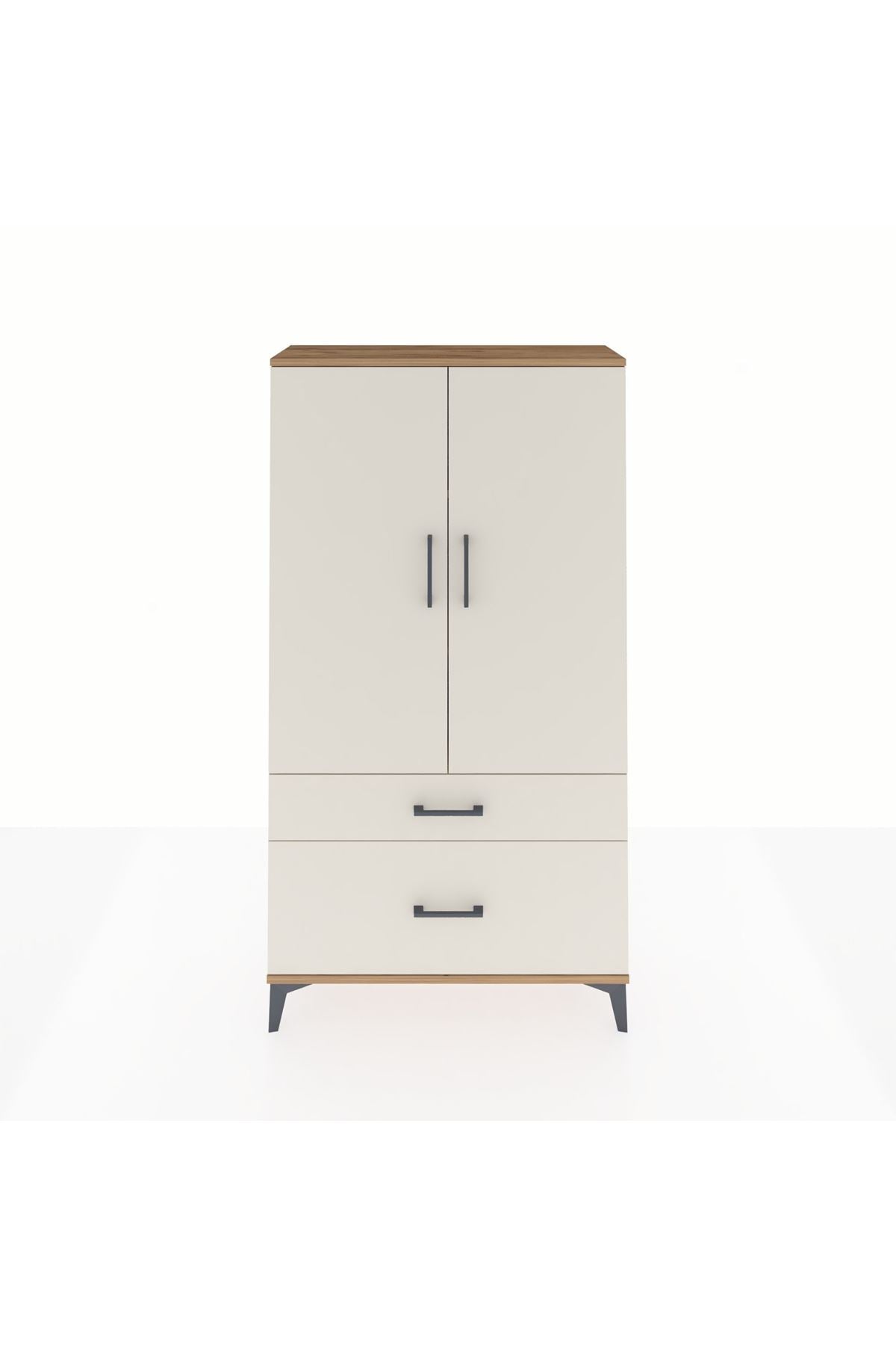 Arges Dolap 3 Raflı 2 Çekmeceli 2 Kapaklı 88x30x163 - S21M003V7A